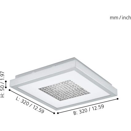 Eglo 98369 - LED Stmívatelné stropní svítidlo PESCATE LED/24W/230V