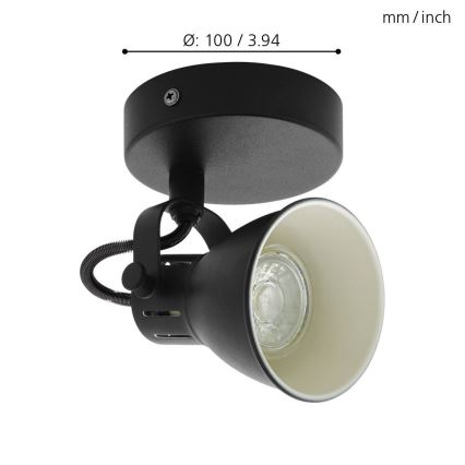 Eglo 98397 - LED Nástěnné bodové svítidlo SERAS 1xGU10/3,3W/230V