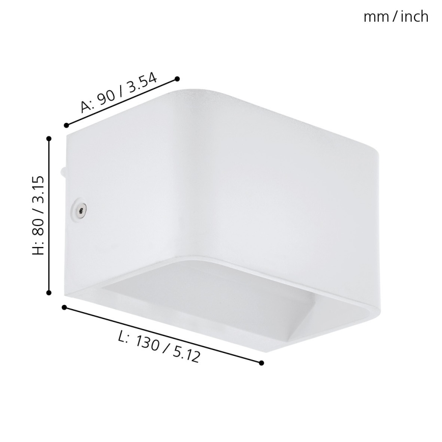 Eglo - LED Nástěnné svítidlo LED/6W/230V 3000K bílá