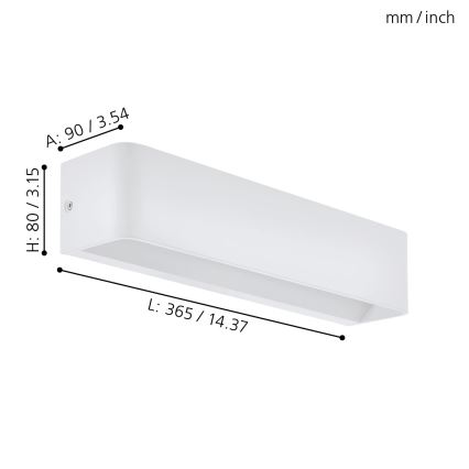 Eglo 98423 - LED Nástěnné svítidlo SANIA LED/12W/230V