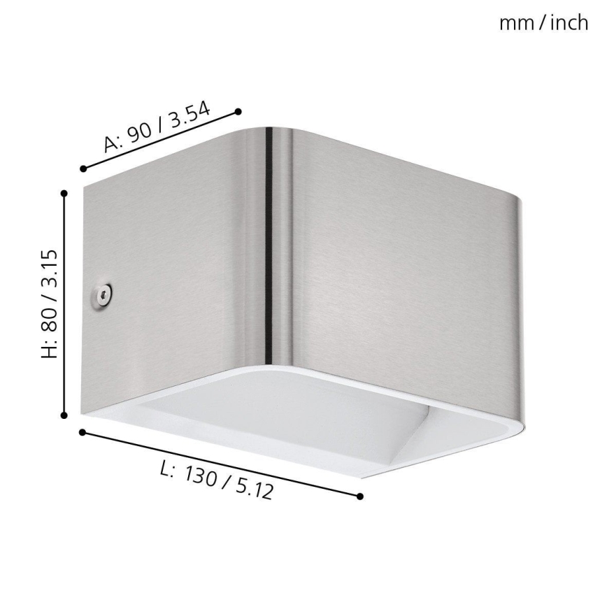 Eglo - LED Nástěnné svítidlo LED/6W/230V 3000K matný chrom