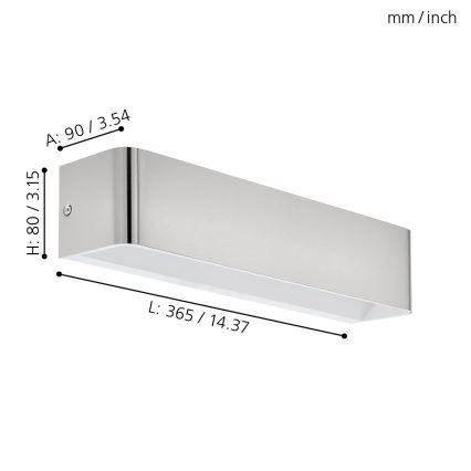 Eglo 98426 - LED Nástěnné svítidlo SANIA LED/12W/230V