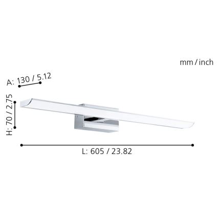 Eglo - LED RGB Stmívatelné koupelnové osvětlení LED/15,6W/230V IP44 + dálkové ovládání