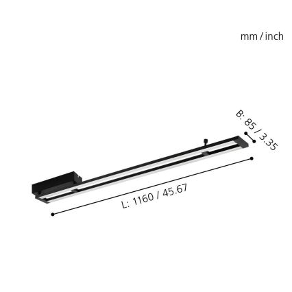 Eglo - LED Stmívatelné stropní svítidlo LED/27W/230V