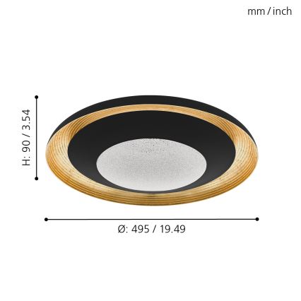 Eglo 98527 - LED Stmívatelné stropní svítidlo CANICOSA LED/24,5W/230V + dálkové ovládání