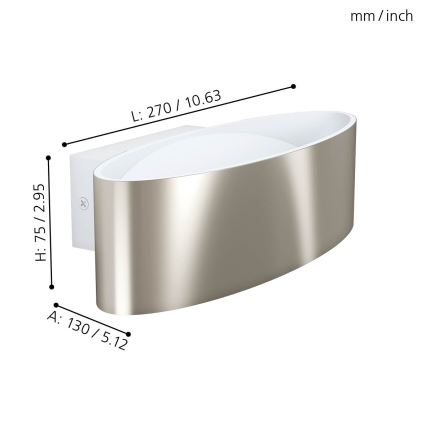 Eglo 98543 - LED Nástěnné svítidlo MACCACARI LED/10W/230V