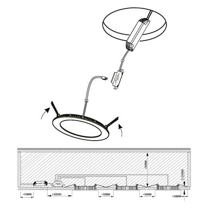 Eglo - SADA 3x LED Koupelnové podhledové svítidlo FUEVA 1xLED/2,8W/230V IP44 lesklý chrom