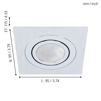 Eglo - SADA 3xLED Podhledové svítidlo AREITIO 3xGU10/5W/230V