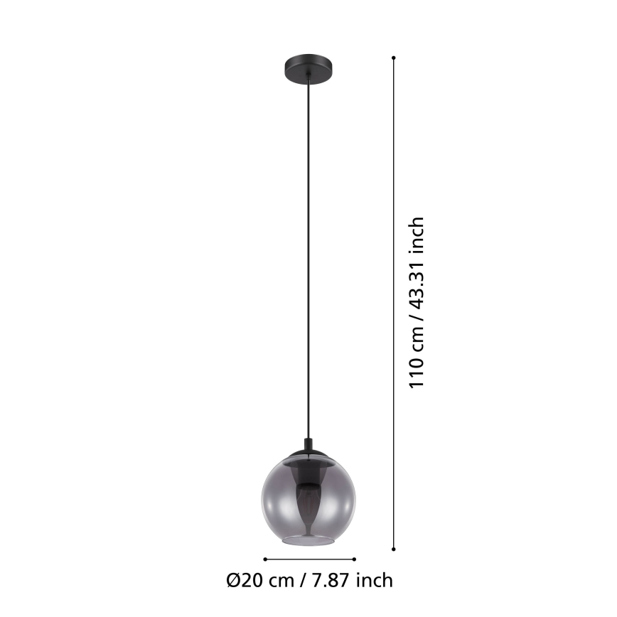 Eglo - Lustr na lanku 1xE27/40W/230V