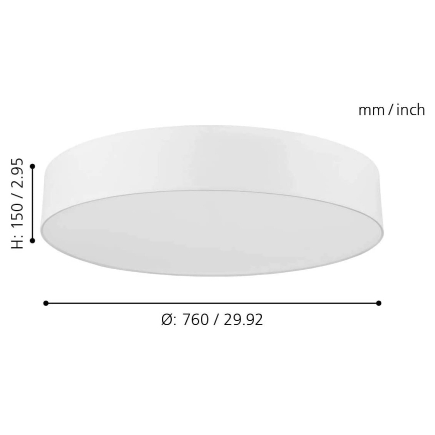 Eglo - LED RGB Stmívatelné stropní svítidlo ROMAO-C LED/42W/230V + dálkové ovládání