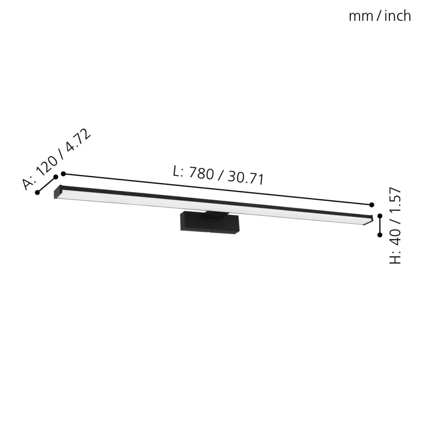 Eglo - LED Koupelnové osvětlení zrcadla LED/14W/230V 4000K 78 cm IP44