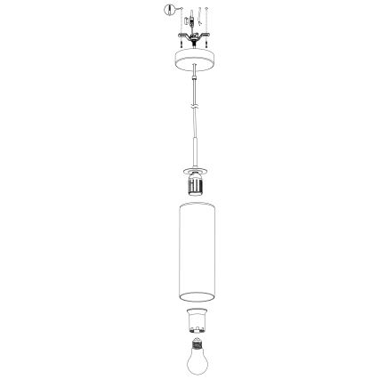 Eglo 98696 - Lustr na lanku SELVINO 1xE27/15W/230V