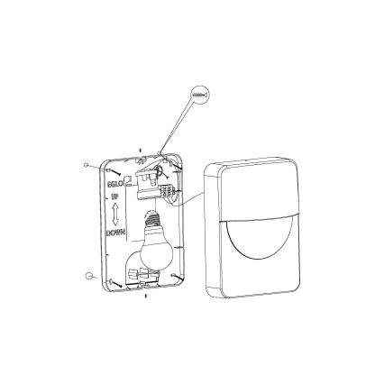 Eglo 98704 - Venkovní nástěnné svítidlo SALVANESCO 1xE27/28W/230V IP44