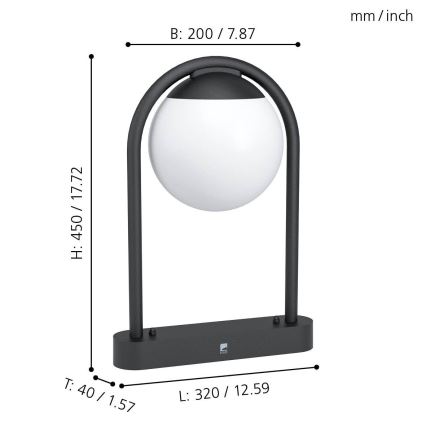 Eglo - Venkovní lampa 1xE27/28W/230V IP44