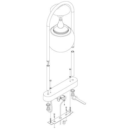 Eglo - Venkovní lampa 1xE27/28W/230V IP44