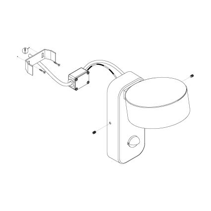 Eglo 98738 - LED Venkovní nástěnné svítidlo se senzorem PALOSCO LED/6W/230V IP44