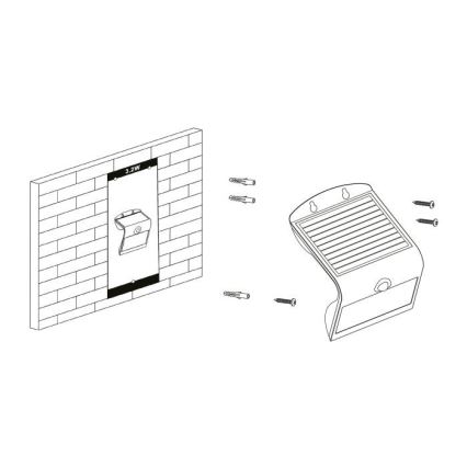 Eglo - Solární svítidlo se senzorem LED/3,2W/3,7V 2000 mAh IP54