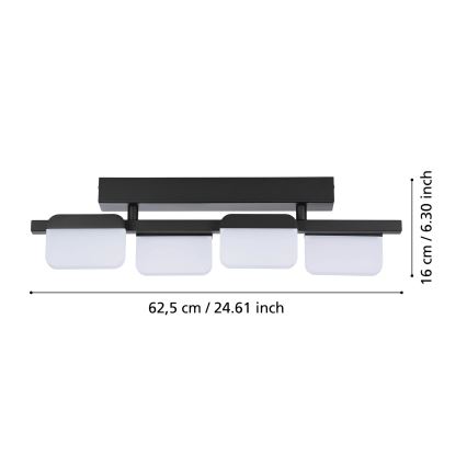 Eglo 98874 - LED Stmívatelný přisazený lustr ERVIDEL 4xLED/4,5W/230V