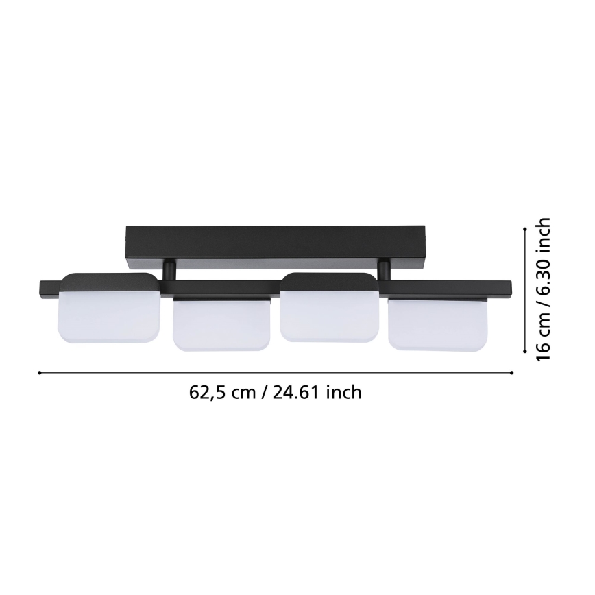 Eglo 98874 - LED Stmívatelný přisazený lustr ERVIDEL 4xLED/4,5W/230V