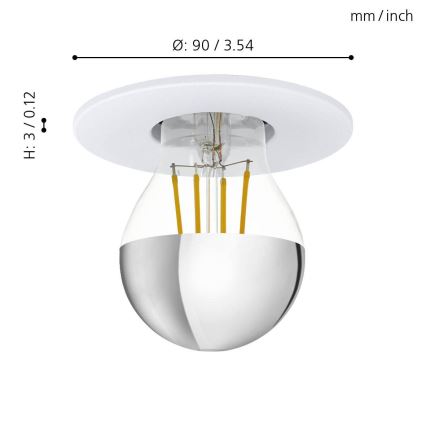 Eglo - Podhledové svítidlo 1xE27/40W/230V