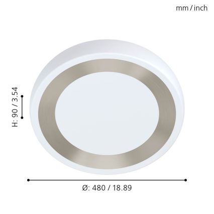 Eglo 99108 - LED Stropní svítidlo RUIDERA LED/22W/230V