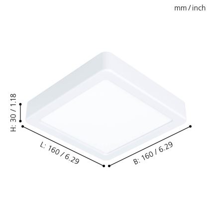 Eglo 99246 - LED Stropní svítidlo FUEVA 5 LED/10,5W/230V