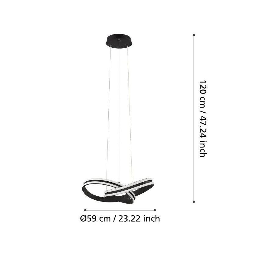 Eglo - LED Lustr na lanku 2xLED/18W/230V
