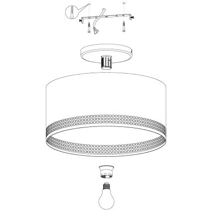 Eglo 99272 - Stropní svítidlo ESTEPERRA 1xE27/40W/230V