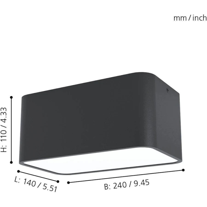 Eglo 99284 - Stropní svítidlo GRIMASOLA 2xE27/28W/230V