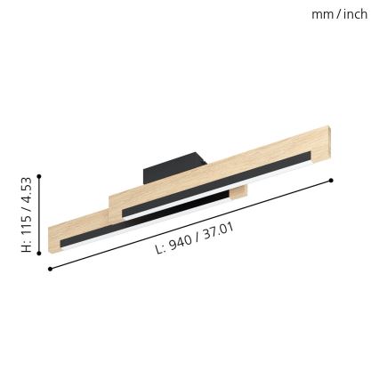 Eglo - LED Stmívatelné stropní svítidlo 2xLED/10W/230V