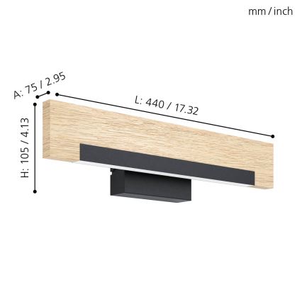 Eglo - LED Nástěnné svítidlo LED/9,6W/230V