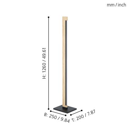 Eglo - LED Stmívatelná dotyková stojací lampa CAMACHO LED/22W/230V