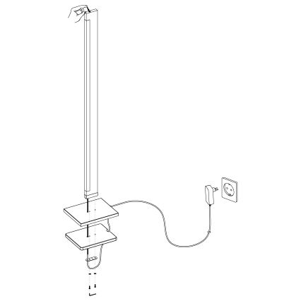 Eglo - LED Stmívatelná dotyková stojací lampa CAMACHO LED/22W/230V