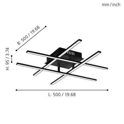 Eglo 99316 - LED Stropní svítidlo LASANA LED/5,2W/230V