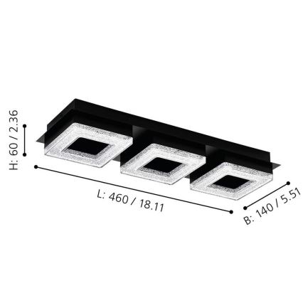 Eglo - LED Stropní svítidlo 3xLED/4W/230V