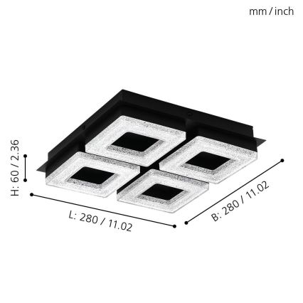 Eglo 99326 - LED Stropní svítidlo FRADELO 4xLED/4W/230V