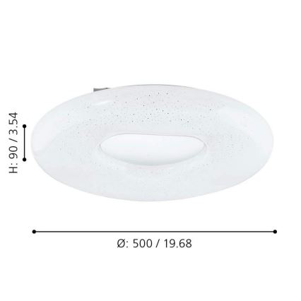 Eglo - LED Stmívatelné stropní svítidlo LED/24W/230V + dálkové ovládání