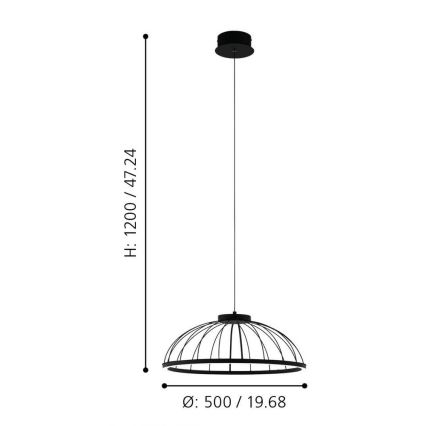 Eglo 99403 - LED Lustr na lanku BOGOTENILLO LED/27W/230V