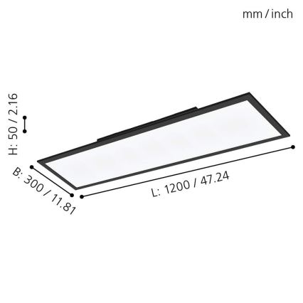 Eglo - LED RGB Stmívatelné stropní svítidlo SALOBRENA-C LED/34W/230V + DO