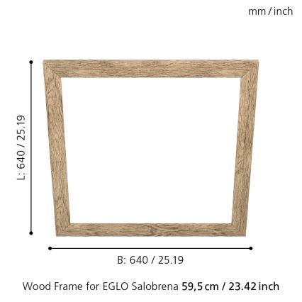 Eglo - Rám pro svítidlo SALOBRENA 595x595 mm