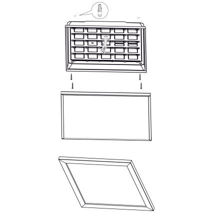 Eglo - LED Stropní svítidlo LED/32W/230V 645x645 mm