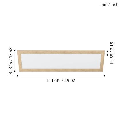 Eglo - LED Stropní svítidlo LED/32W/230V 345x1245 mm