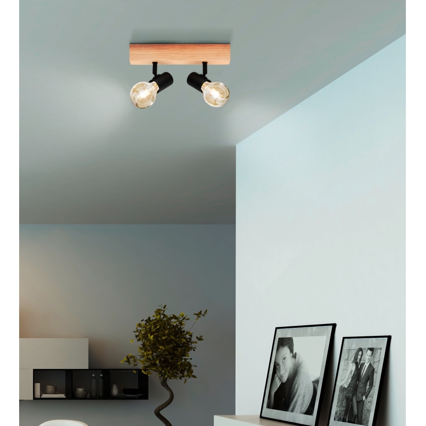 Eglo - Bodové svítidlo TOWNSHEND 2xE27/60W/230V - FSC certifikováno
