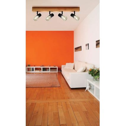 Eglo - Bodové svítidlo TOWNSHEND 4xE27/10W/230V - FSC certifikováno