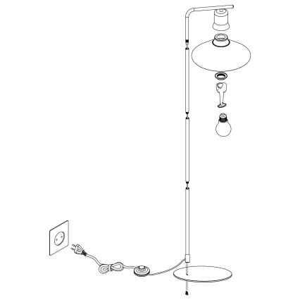 Eglo - Stojací lampa 1xE27/28W/230V