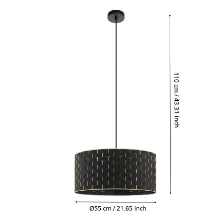 Eglo - Lustr na lanku 1xE27/40W/230V pr. 55 cm