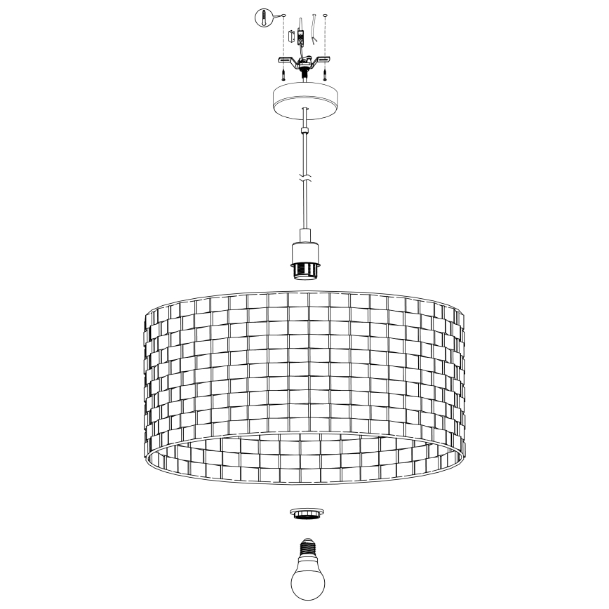 Eglo - Lustr na lanku 1xE27/40W/230V pr. 55 cm