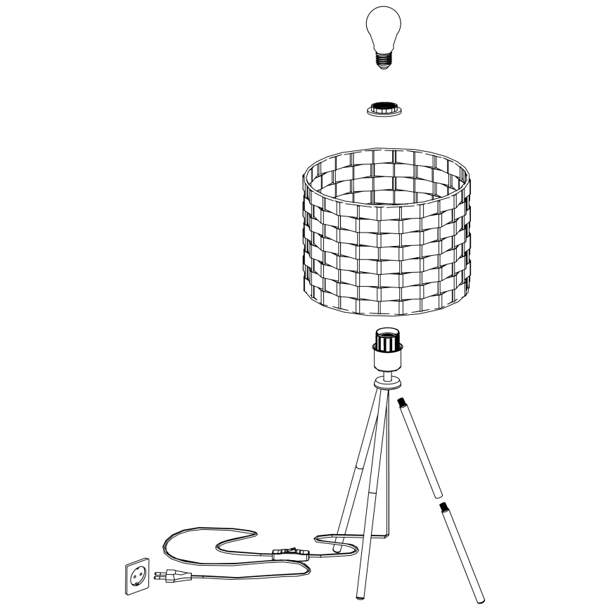 Eglo - Stolní lampa 1xE27/40W/230V