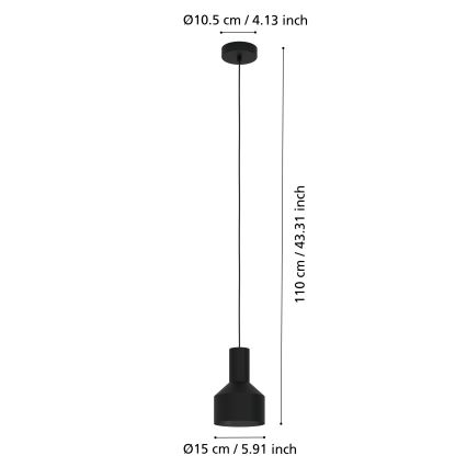 Eglo - Lustr na lanku 1xE27/40W/230V