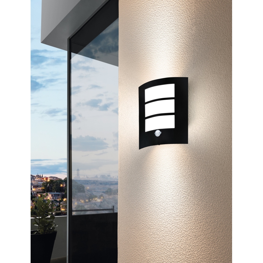 Eglo - Venkovní nástěnné svítidlo se senzorem 1xE27/40W/230V IP44